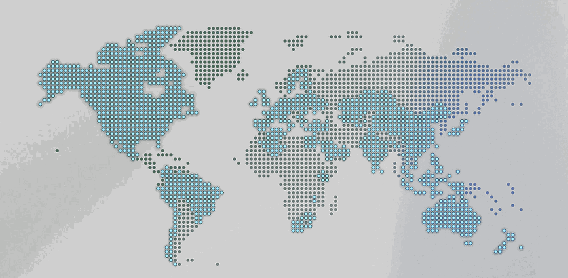 World map showing trade show locations